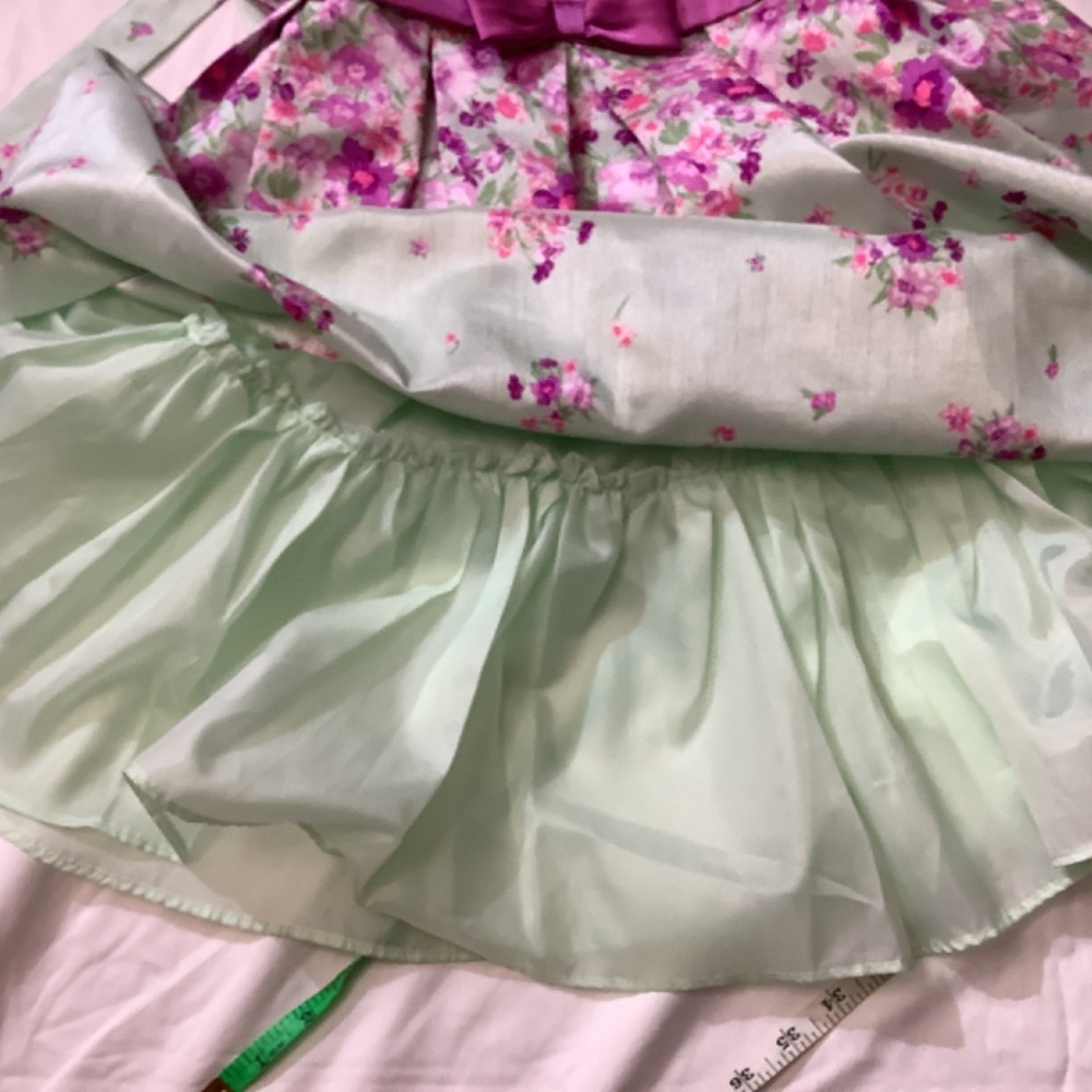 EUC Girls Bonnie Jean dress green‎ pink size 10 - Picture 14 of 14